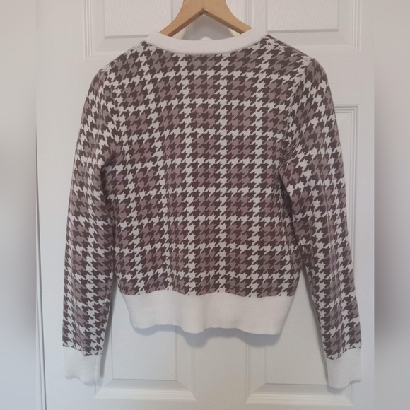 CHRISTIAN SIRIANO button down cardigan sweater checks fit 6 small medium - Picture 2 of 3